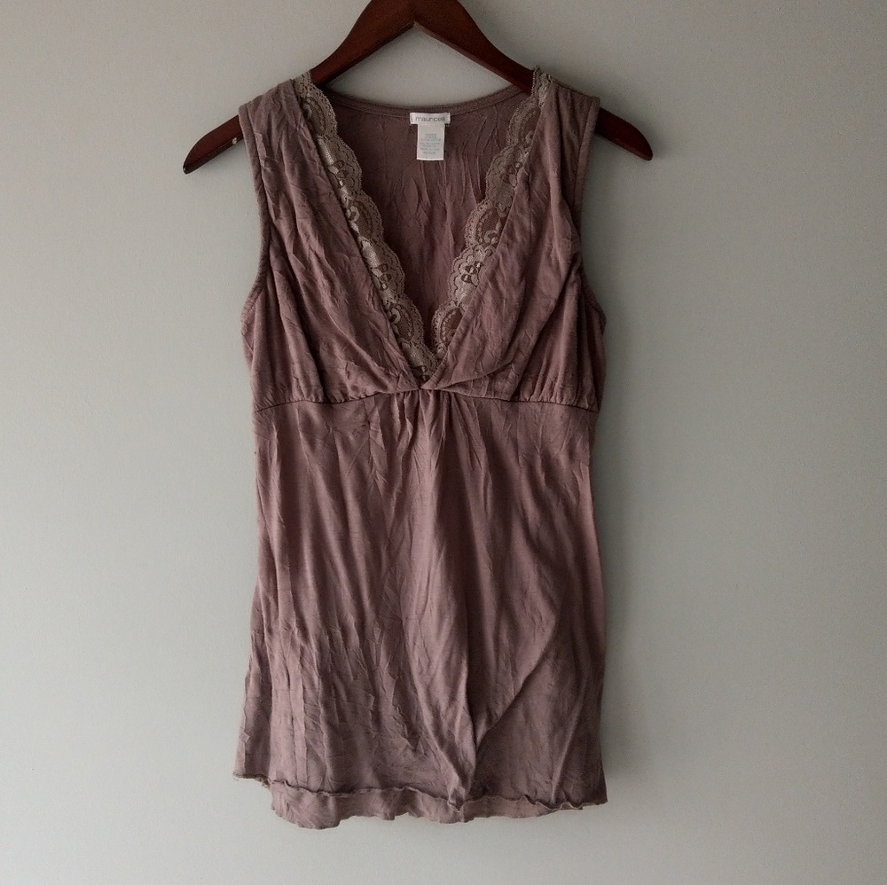 Maurices Large Tan Lace Top